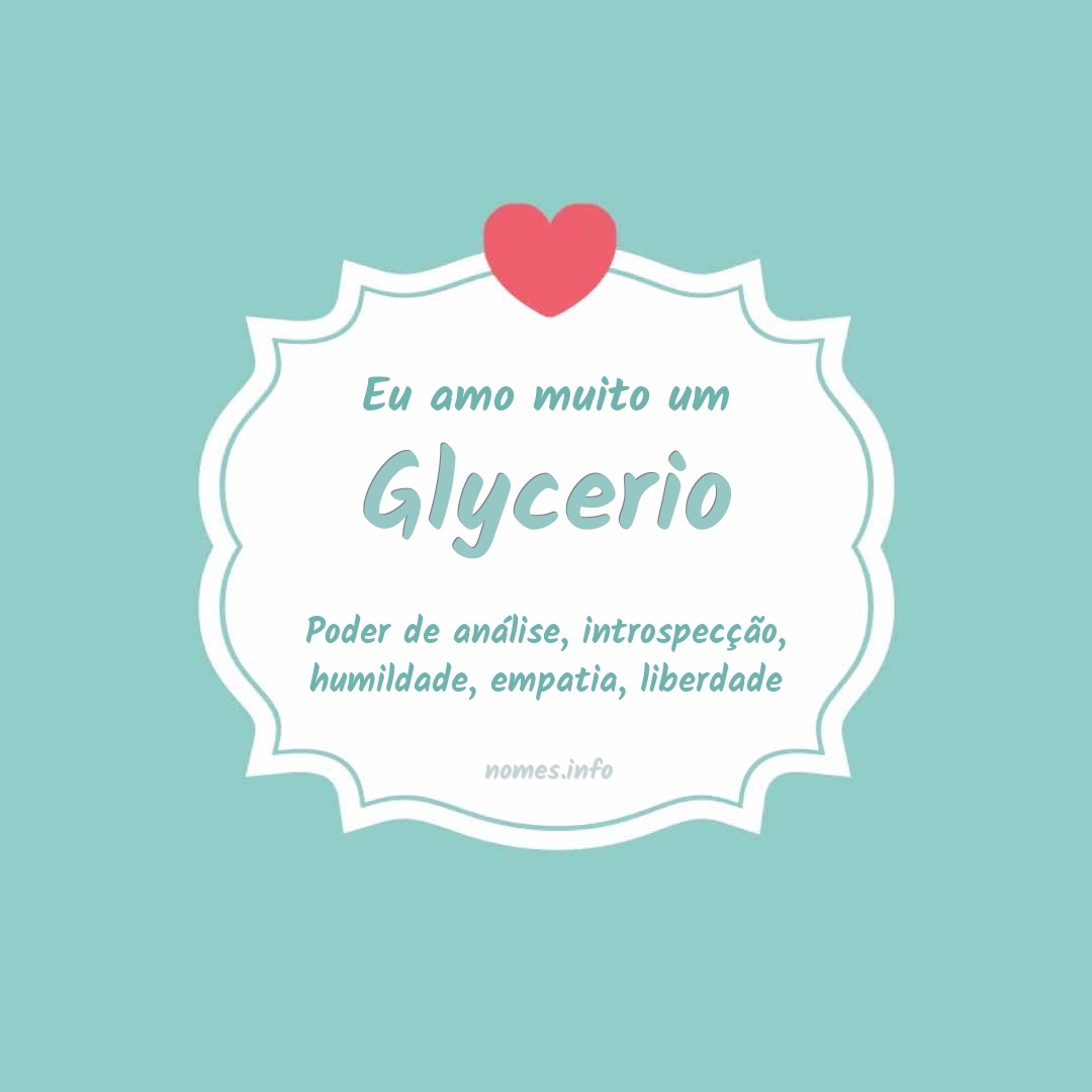 Eu amo muito Glycerio