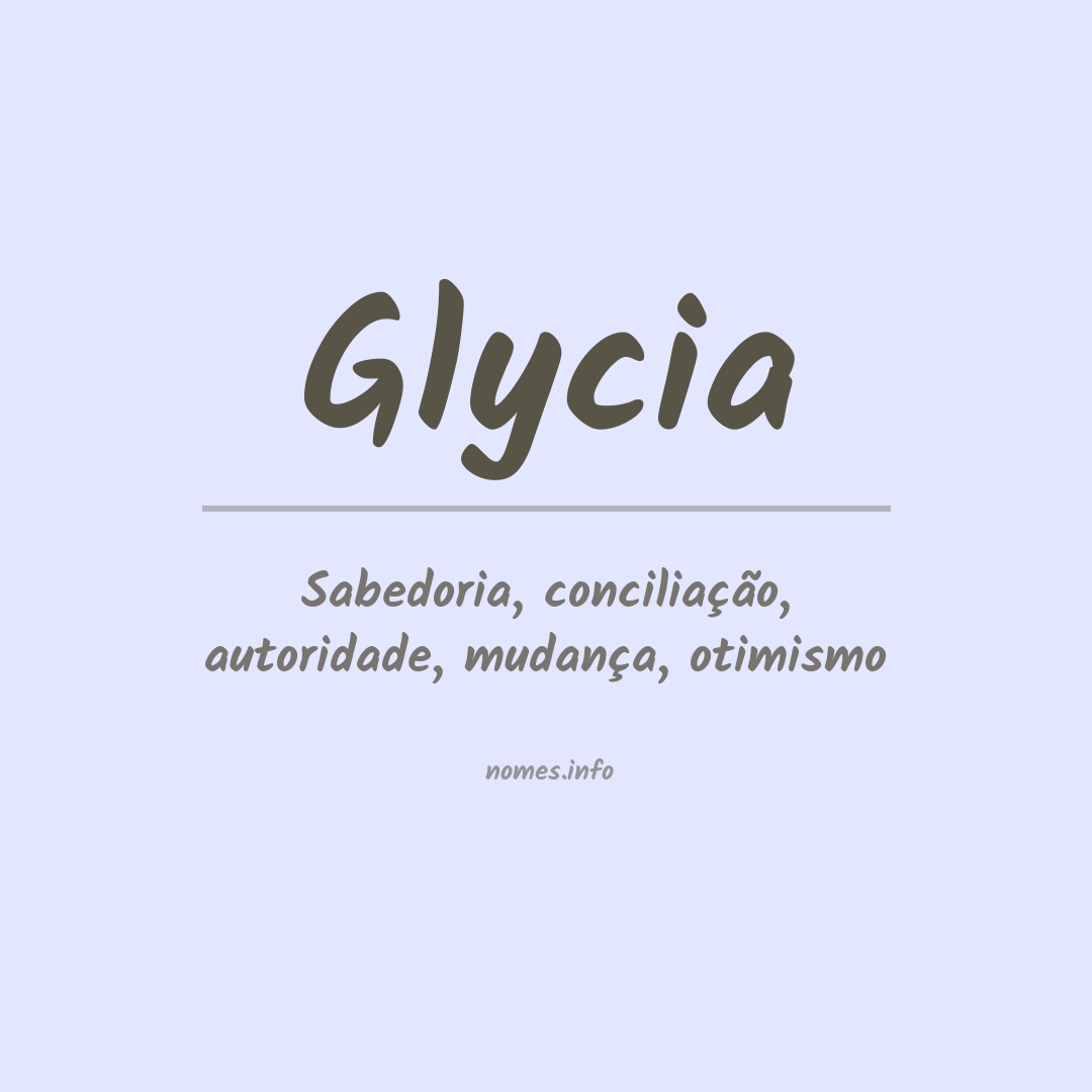 Significado do nome Glycia
