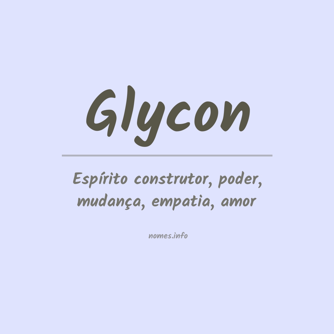 Significado do nome Glycon