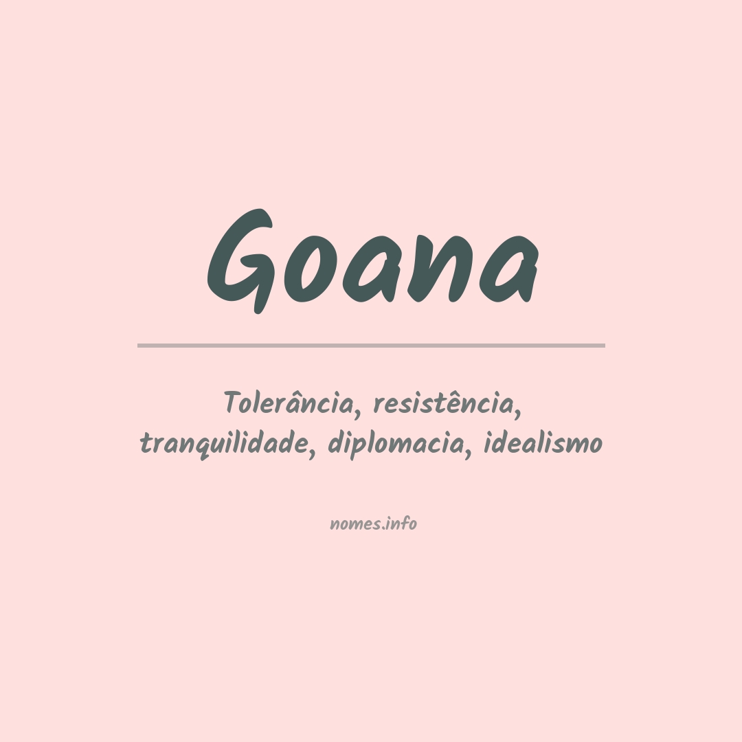 Significado do nome Goana