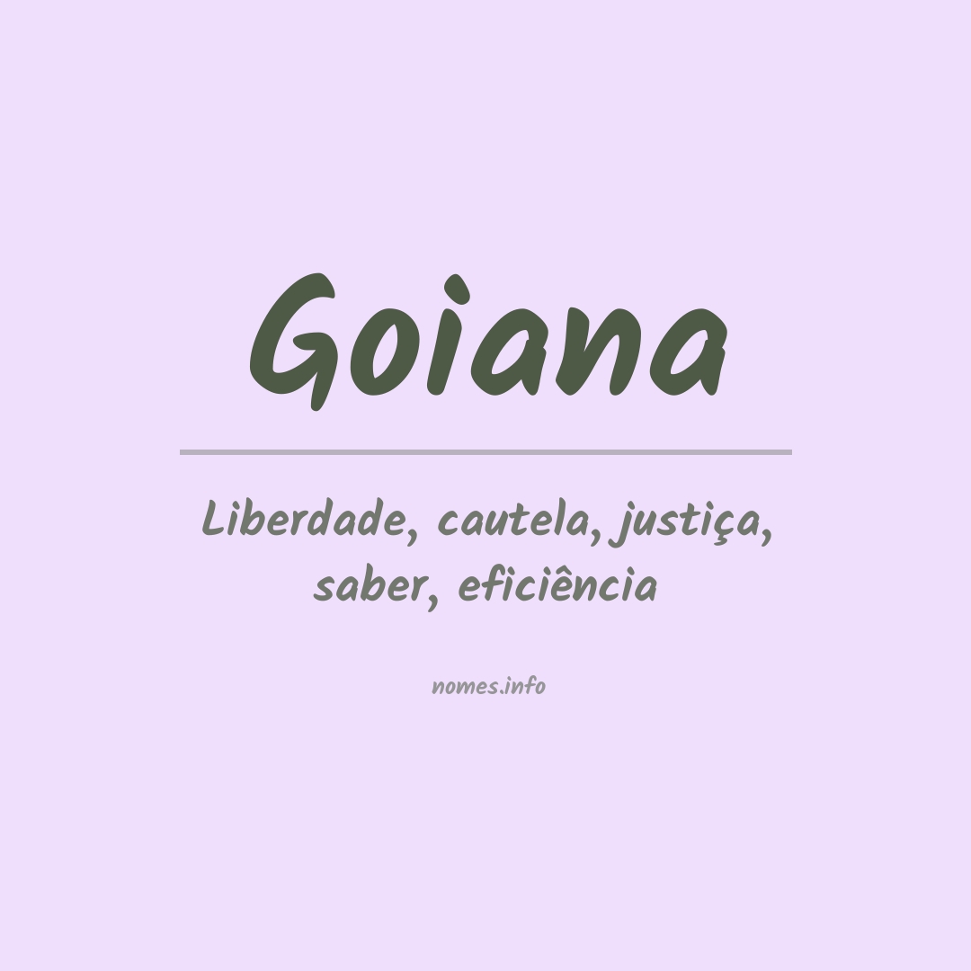 Significado do nome Goiana