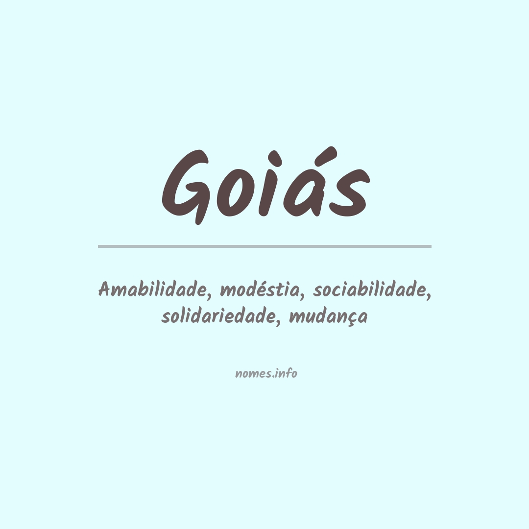 Significado do nome Goiás