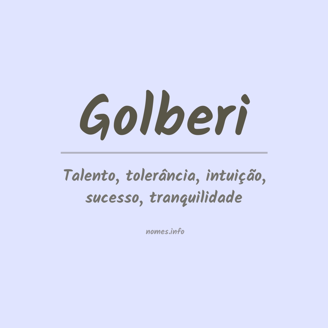 Significado do nome Golberi