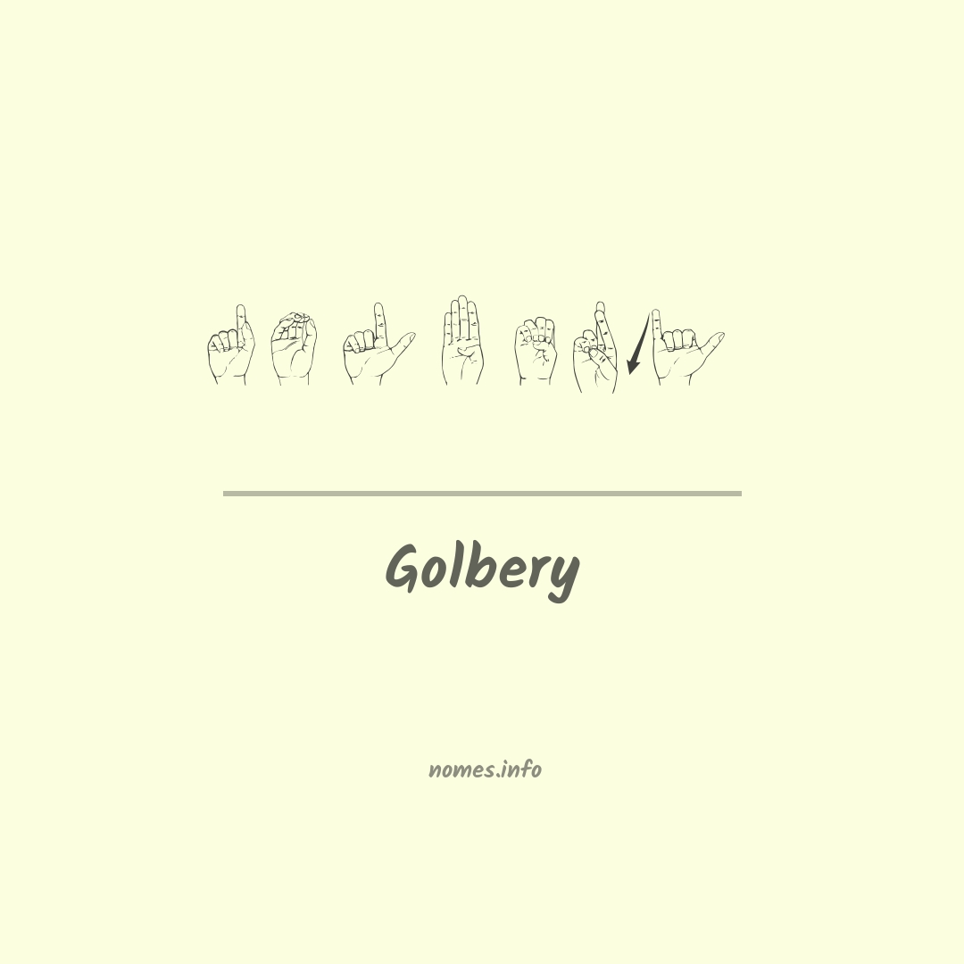 Golbery em Libras