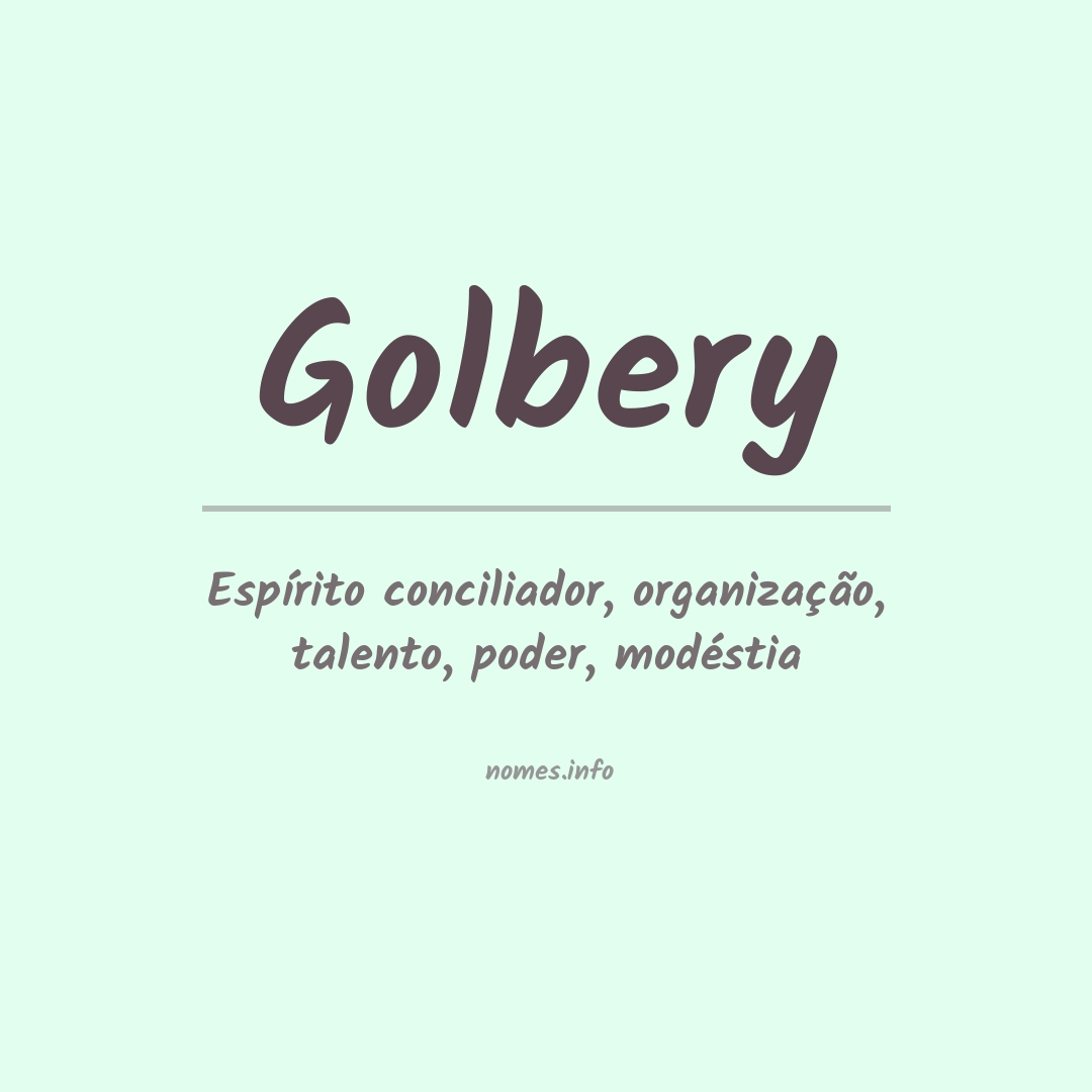 Significado do nome Golbery