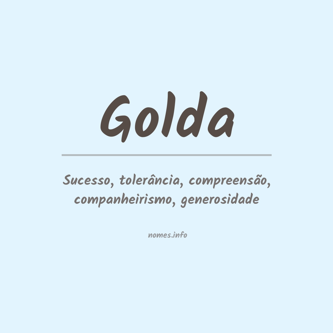 Significado do nome Golda