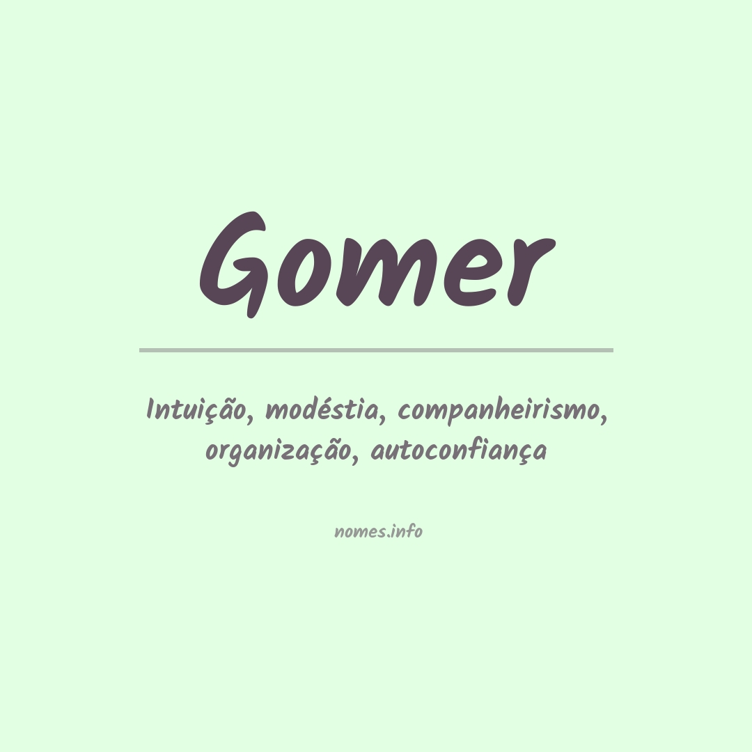 Significado do nome Gomer