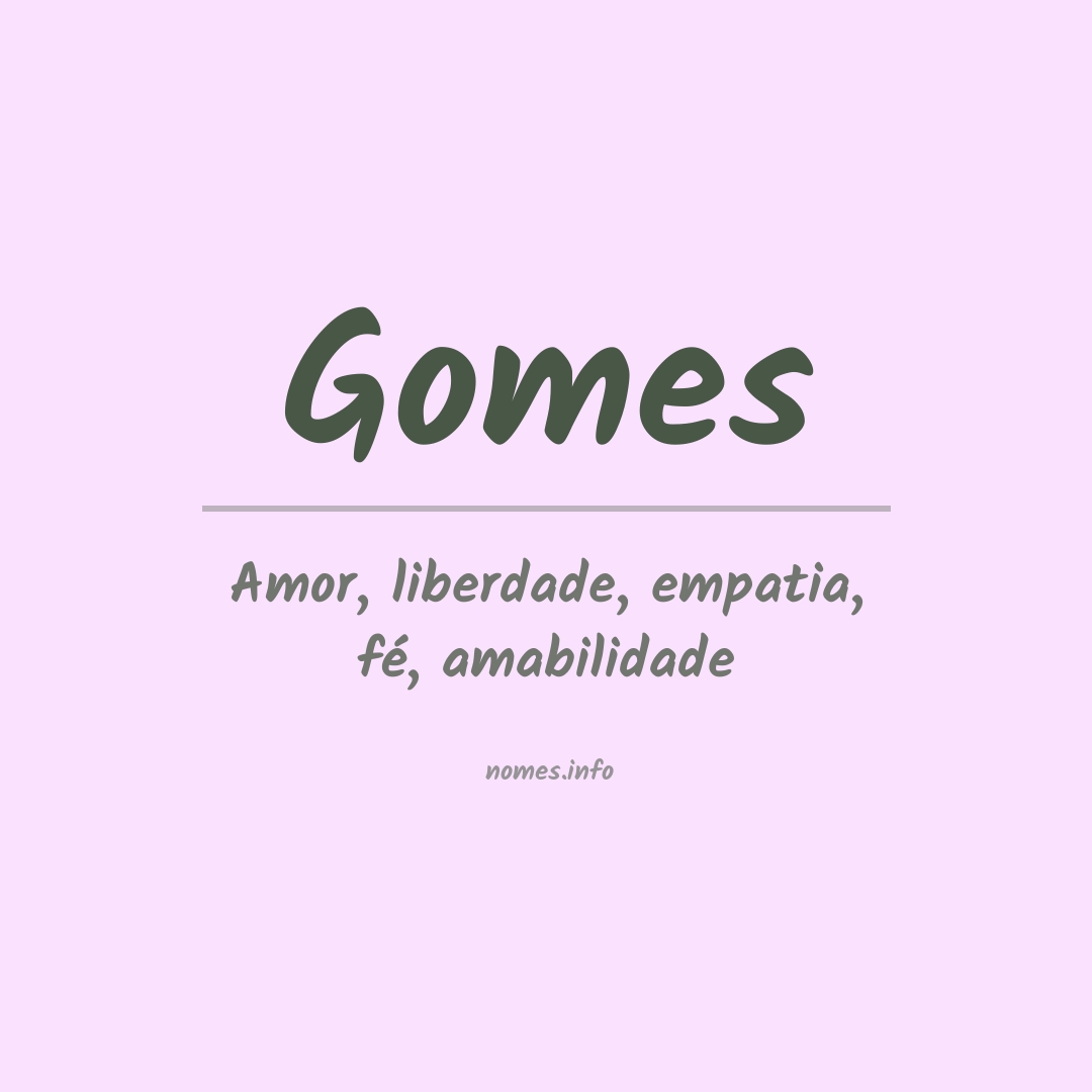 Significado do nome Gomes