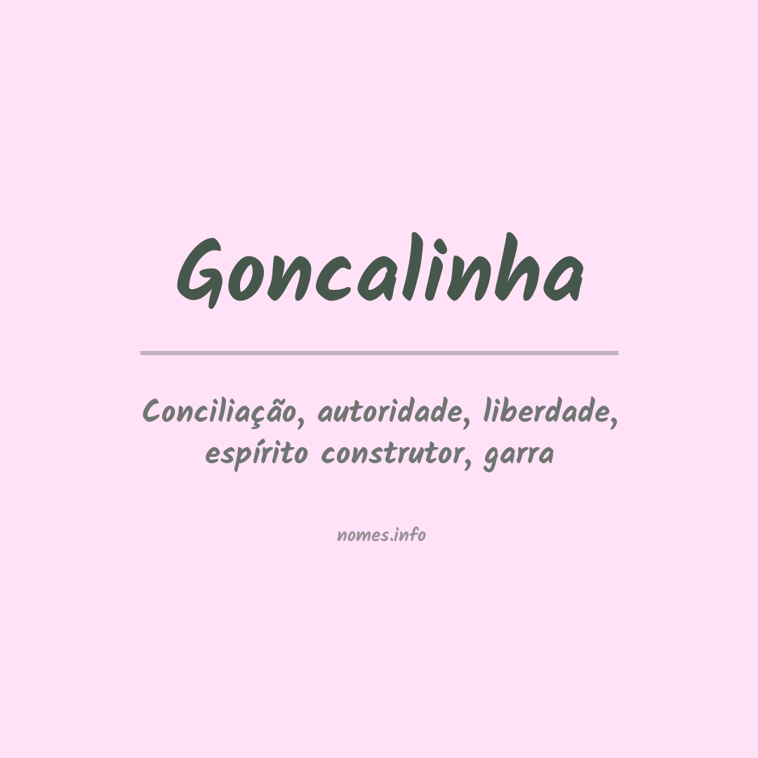 Significado do nome Goncalinha