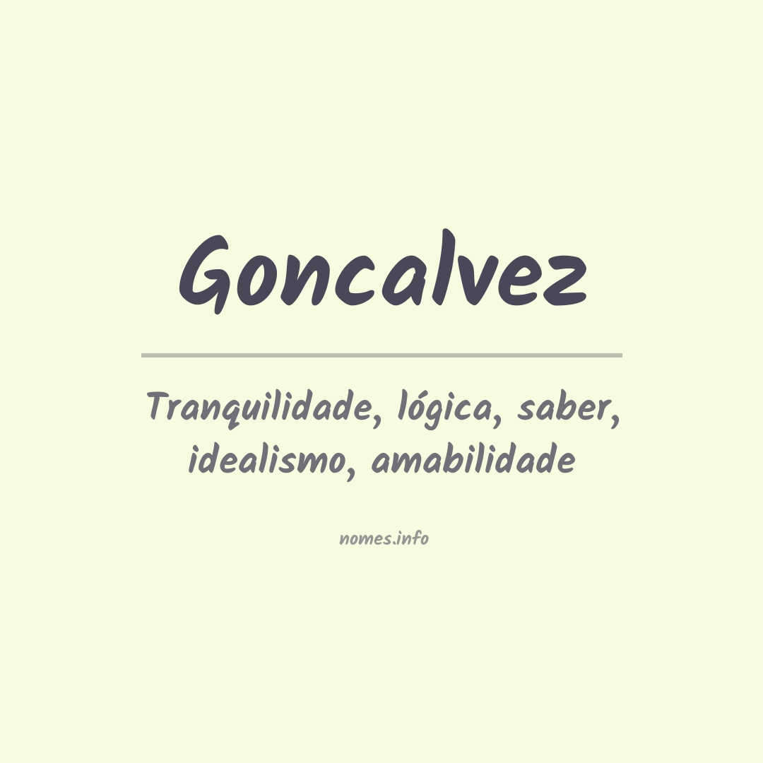 Significado do nome Goncalvez