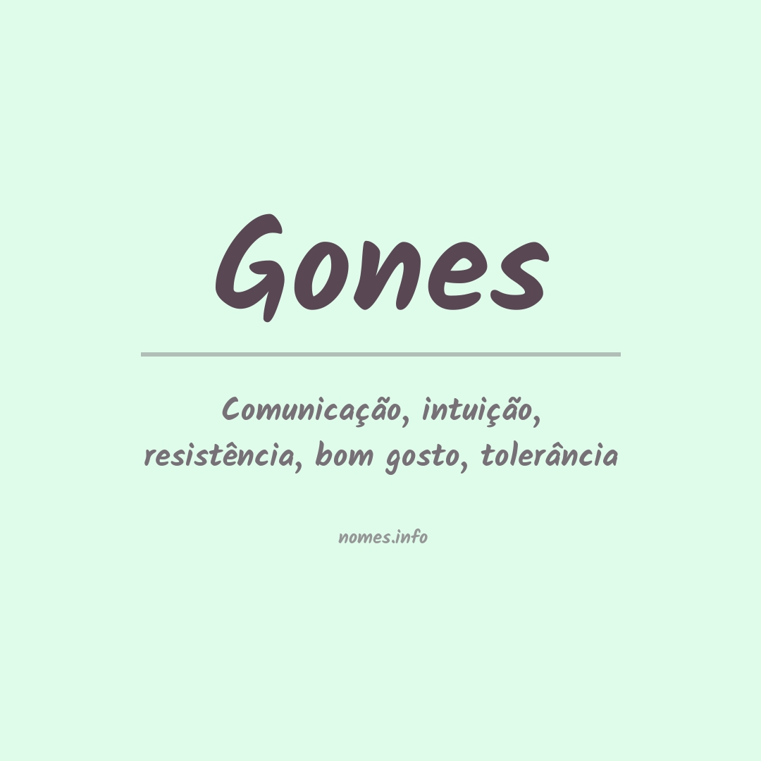 Significado do nome Gones