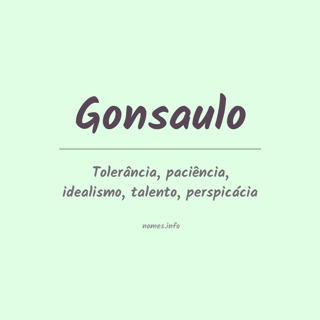 Significado do nome Gonsaulo