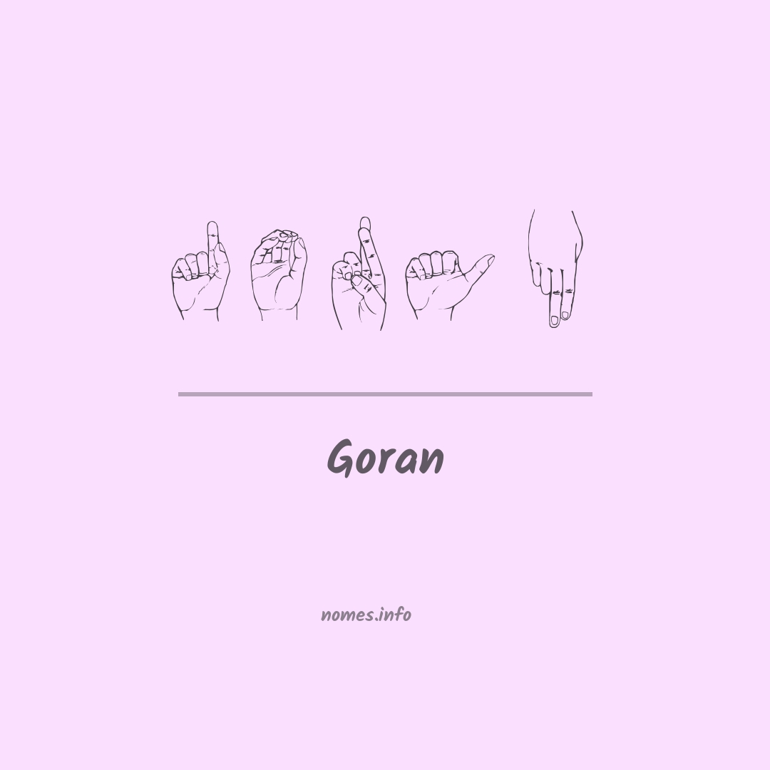 Goran em Libras