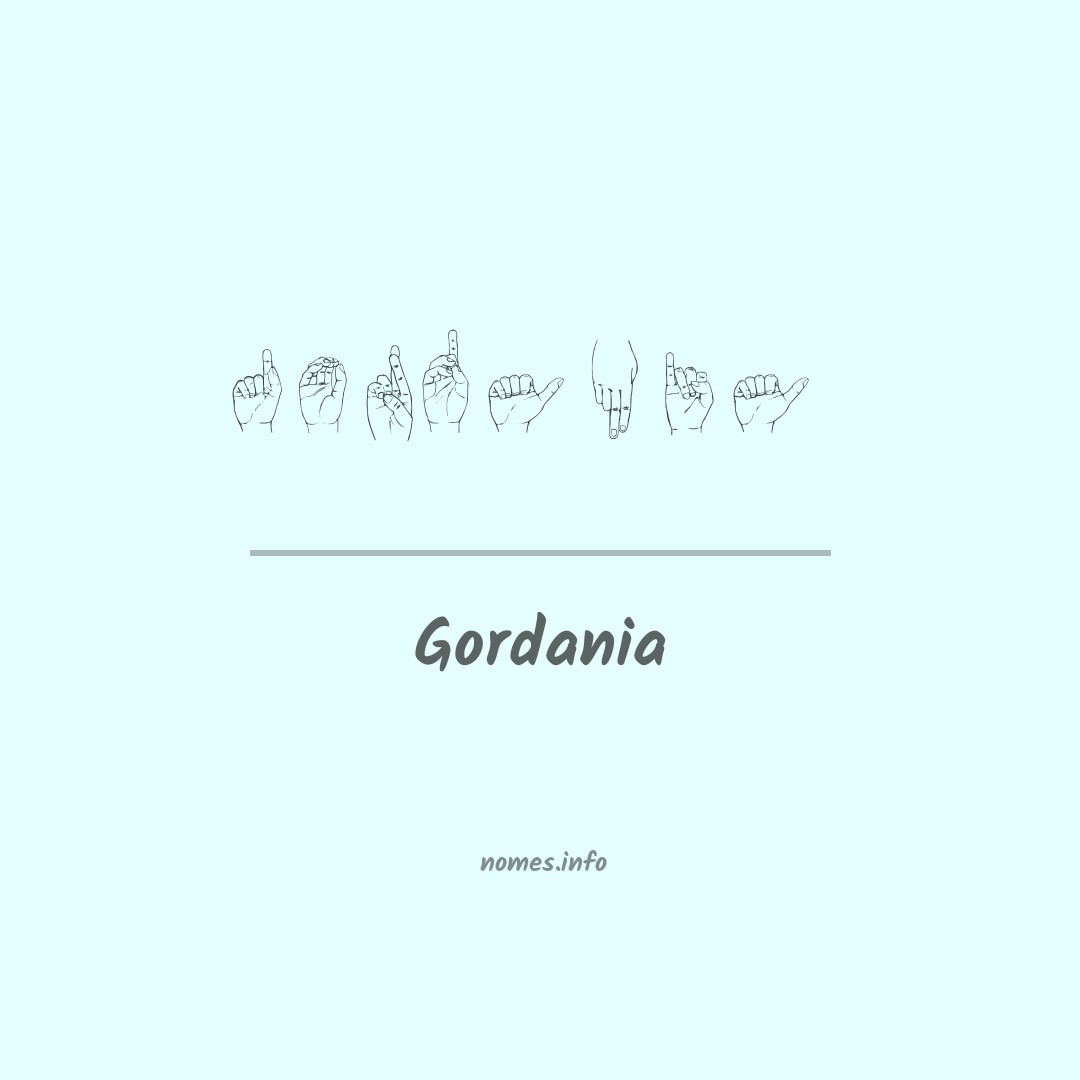 Gordania em Libras