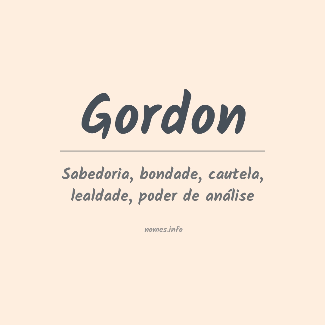 Significado do nome Gordon