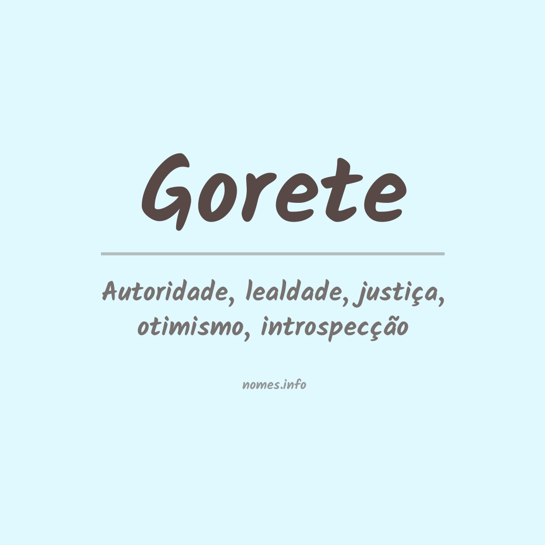 Significado do nome Gorete