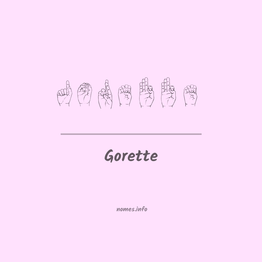 Gorette em Libras