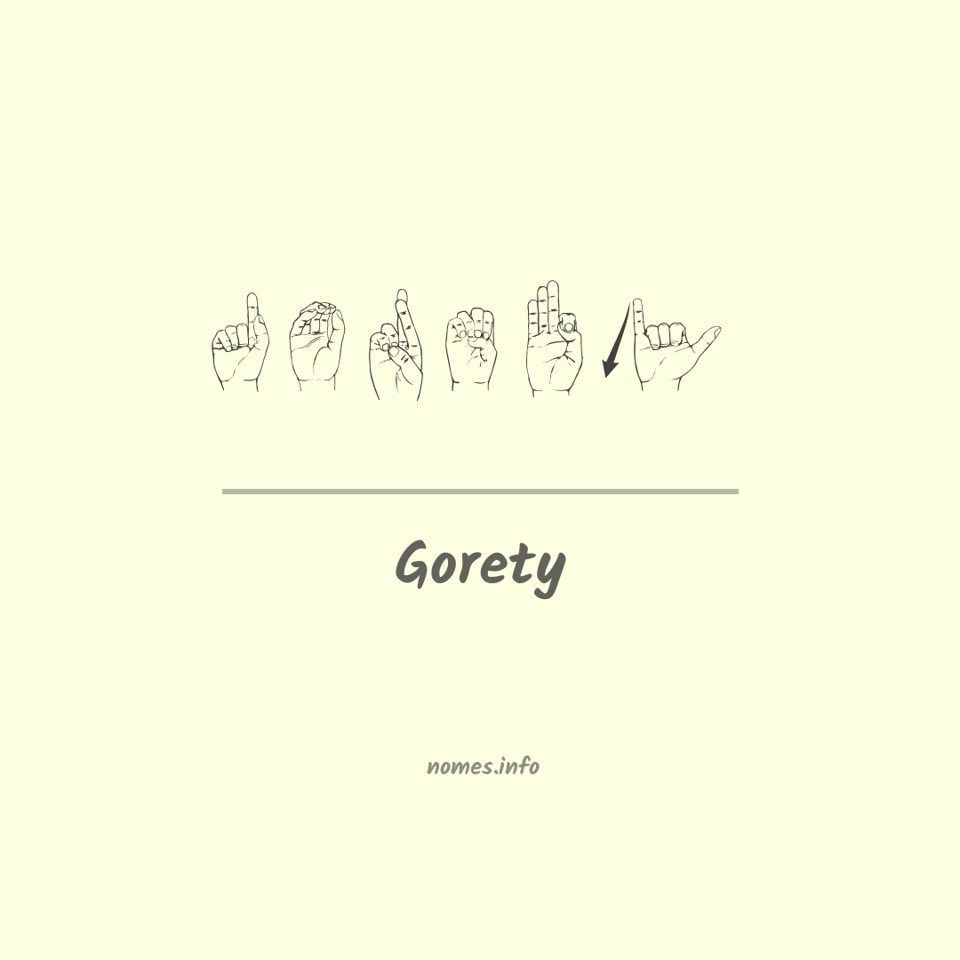 Gorety em Libras