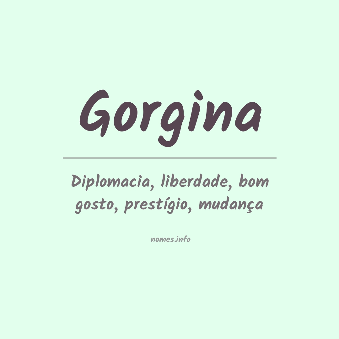 Significado do nome Gorgina