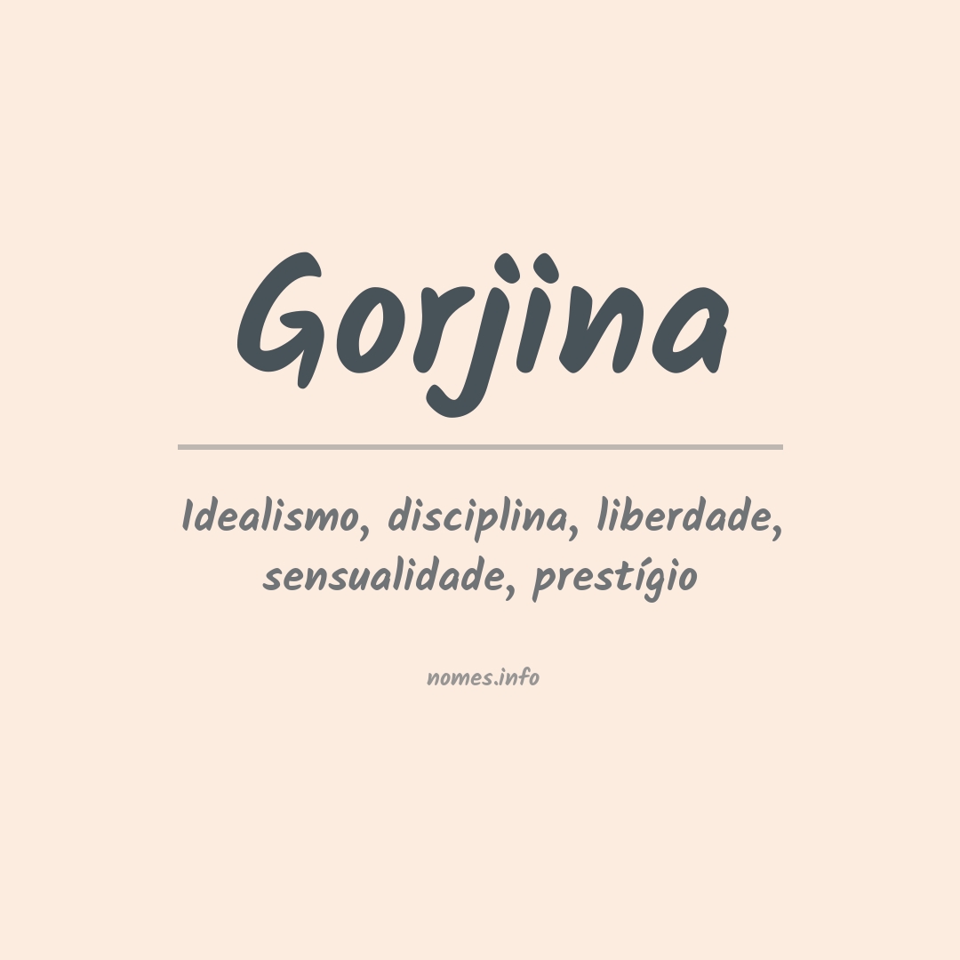 Significado do nome Gorjina