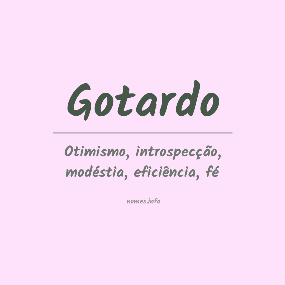 Significado do nome Gotardo