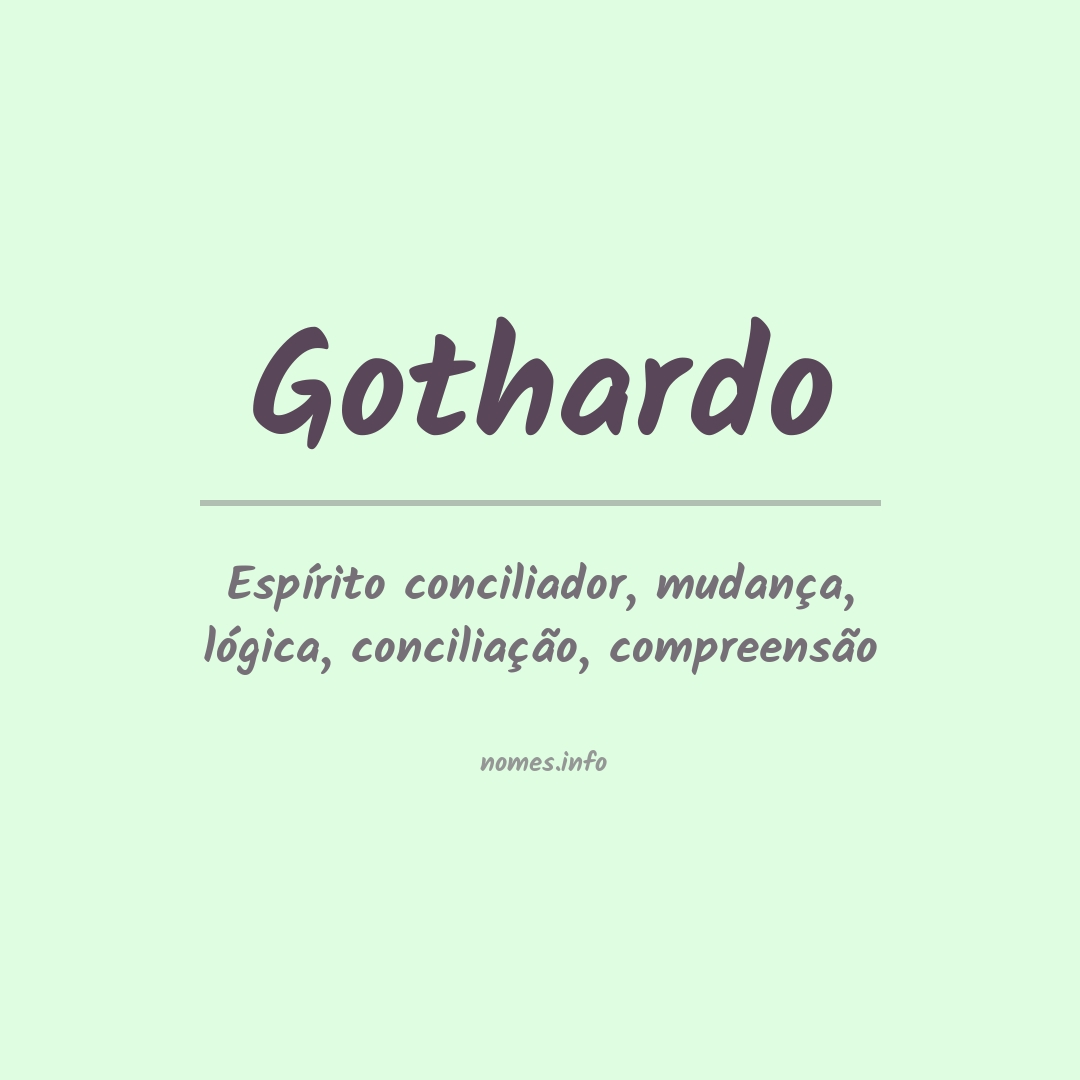 Significado do nome Gothardo