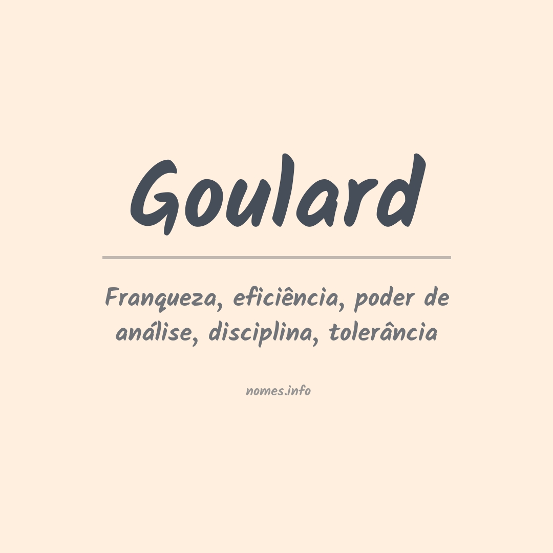 Significado do nome Goulard