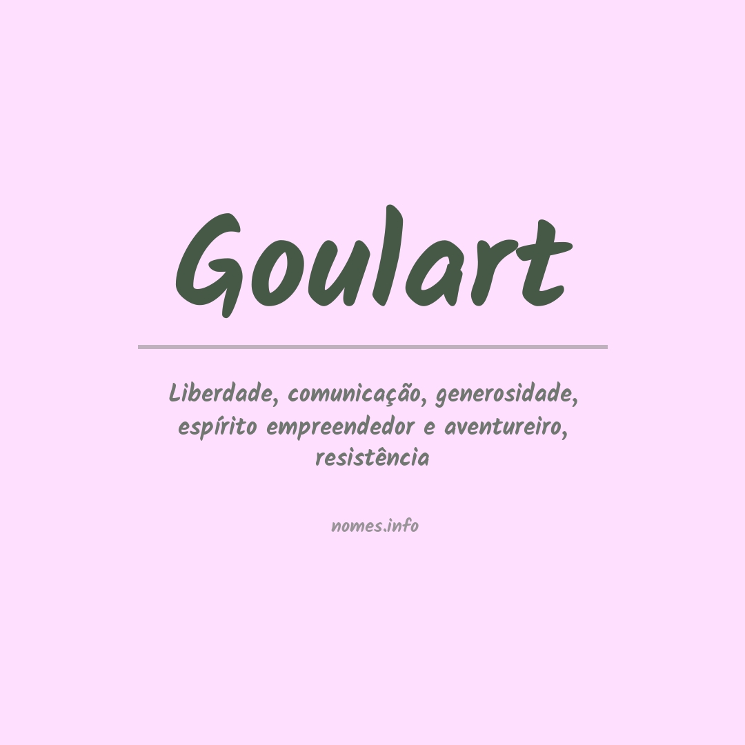 Significado do nome Goulart