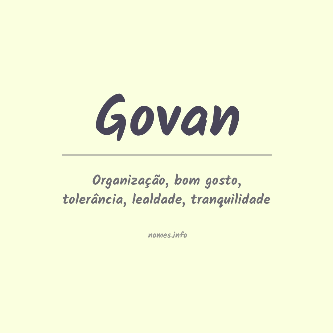 Significado do nome Govan