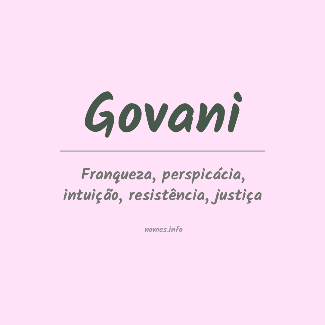 Significado do nome Govani