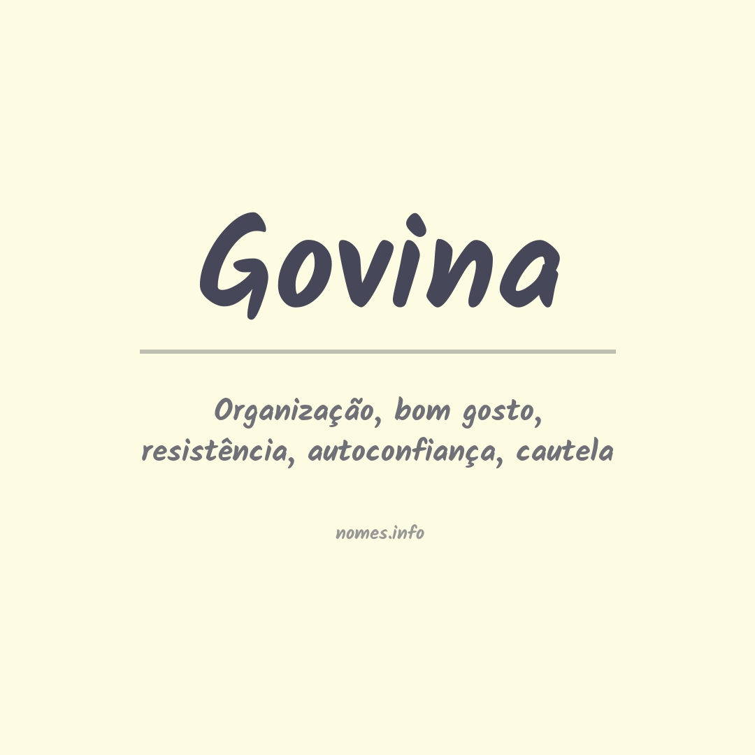 Significado do nome Govina