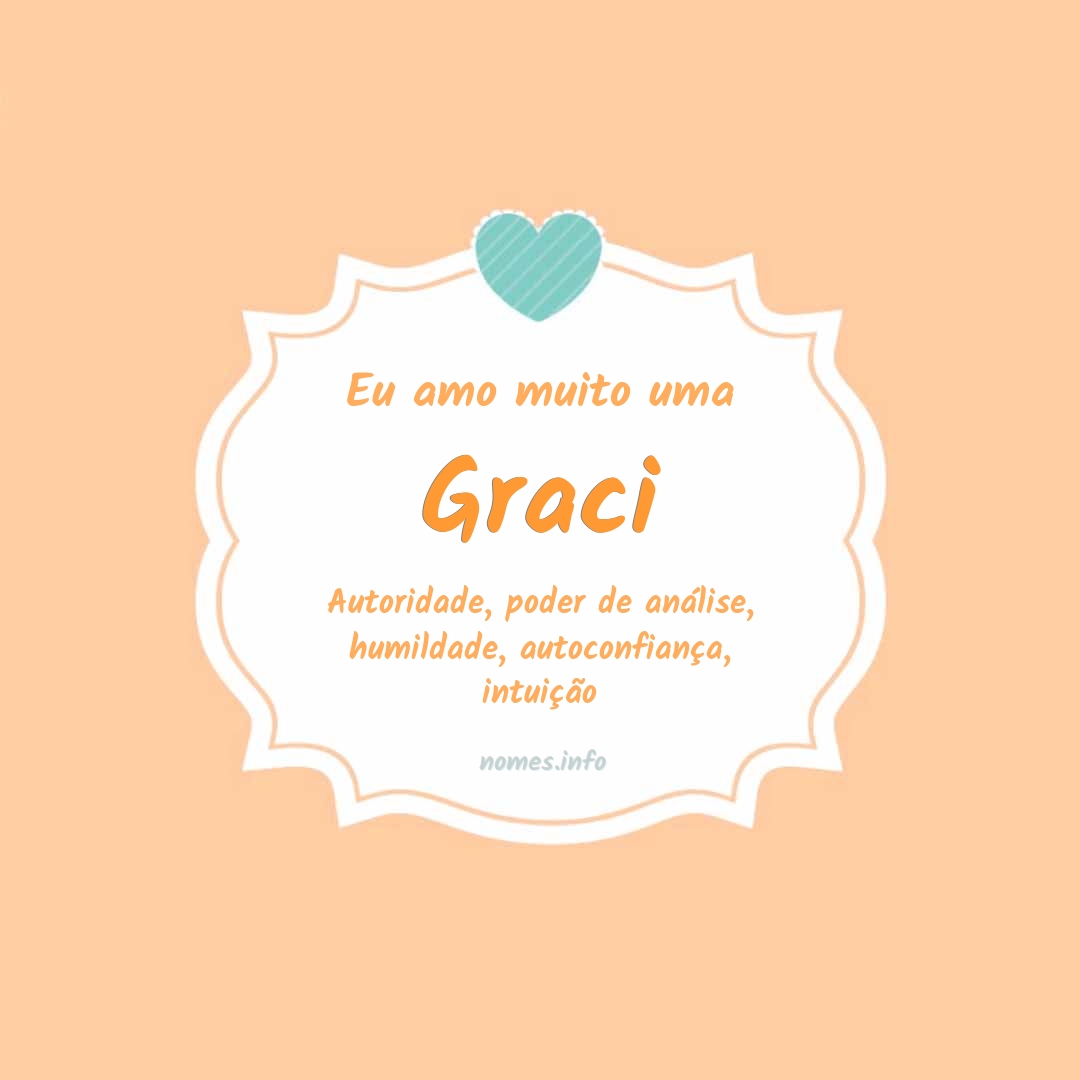 Eu amo muito Graci
