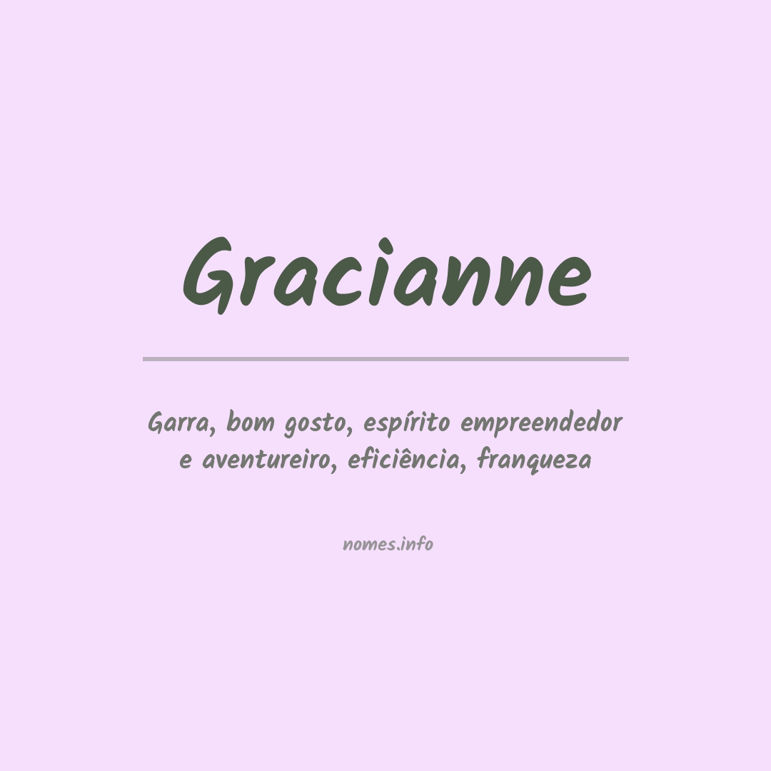 Significado do nome Gracianne