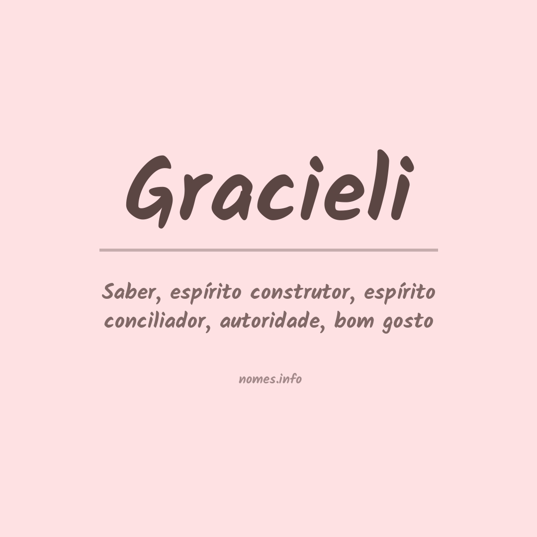 Significado do nome Gracieli