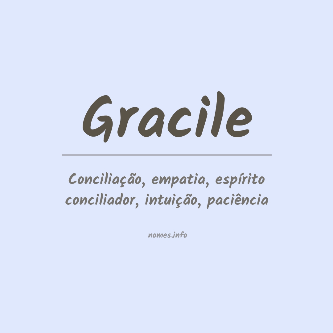 Significado do nome Gracile