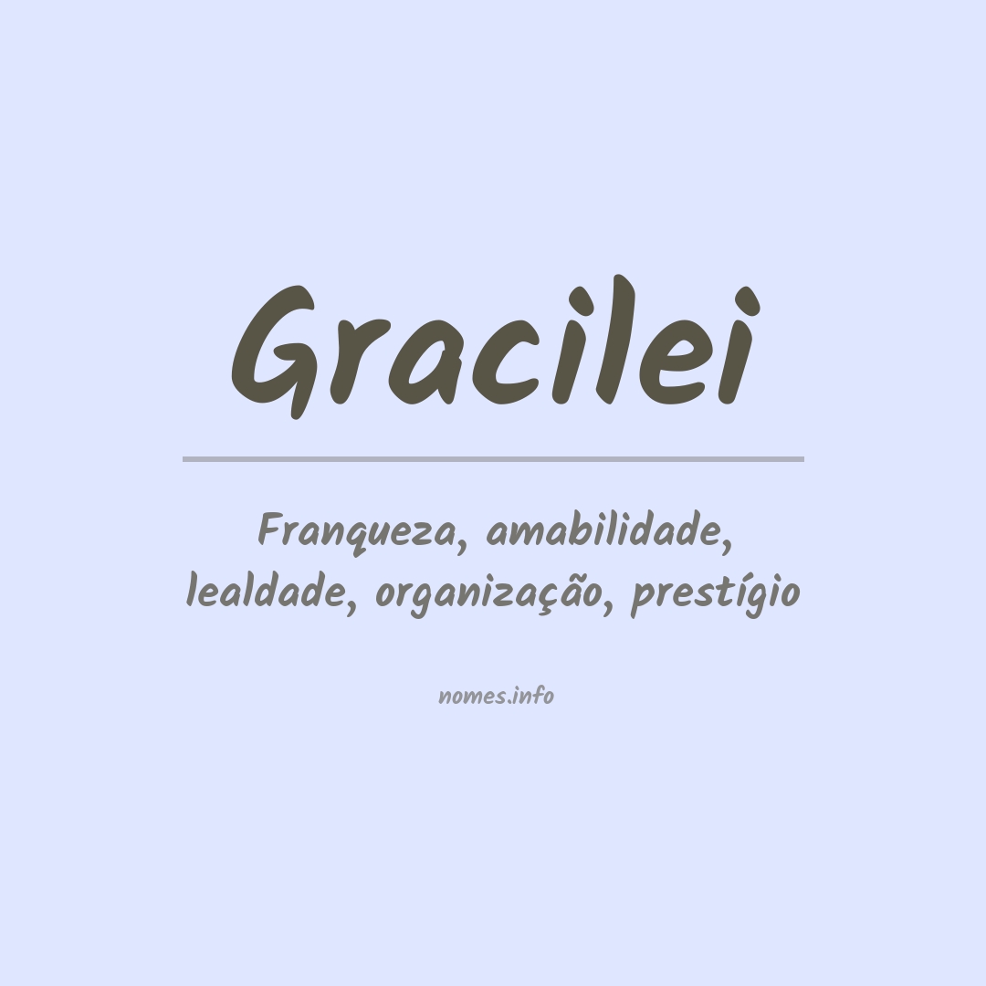 Significado do nome Gracilei