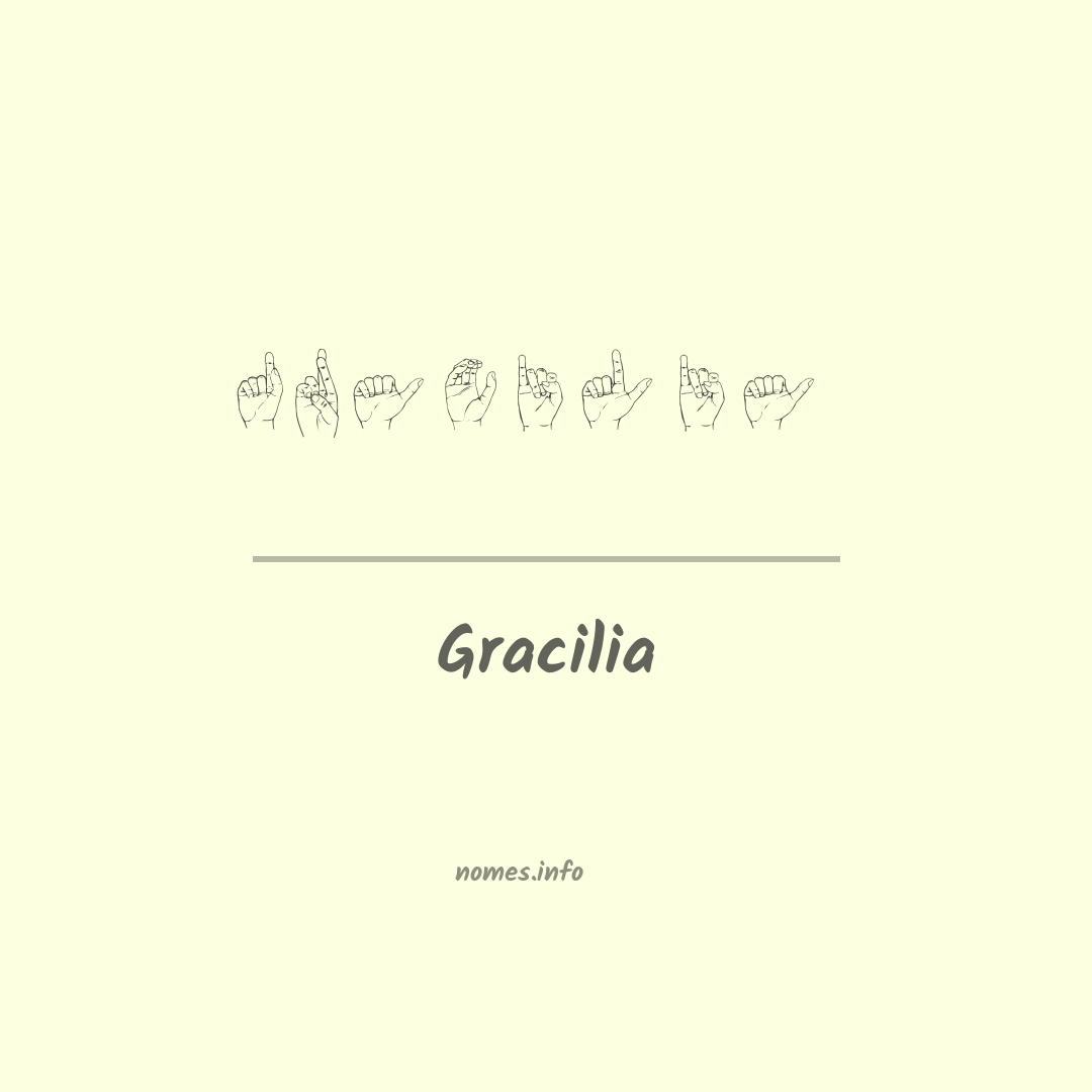 Gracilia em Libras