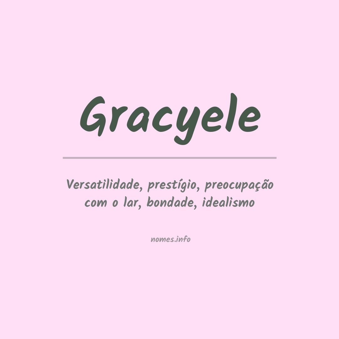 Significado do nome Gracyele
