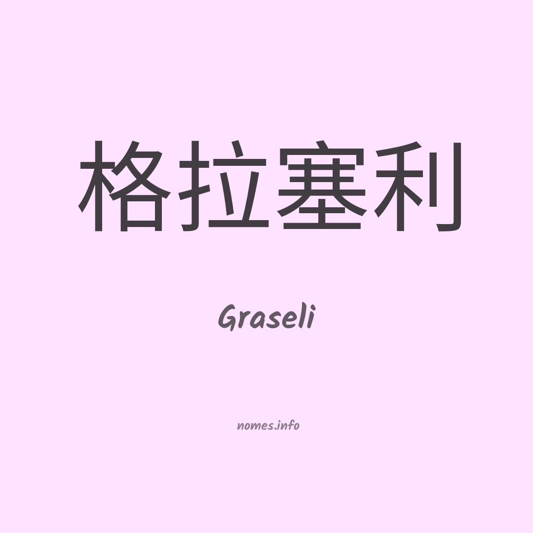 Graseli em chinês