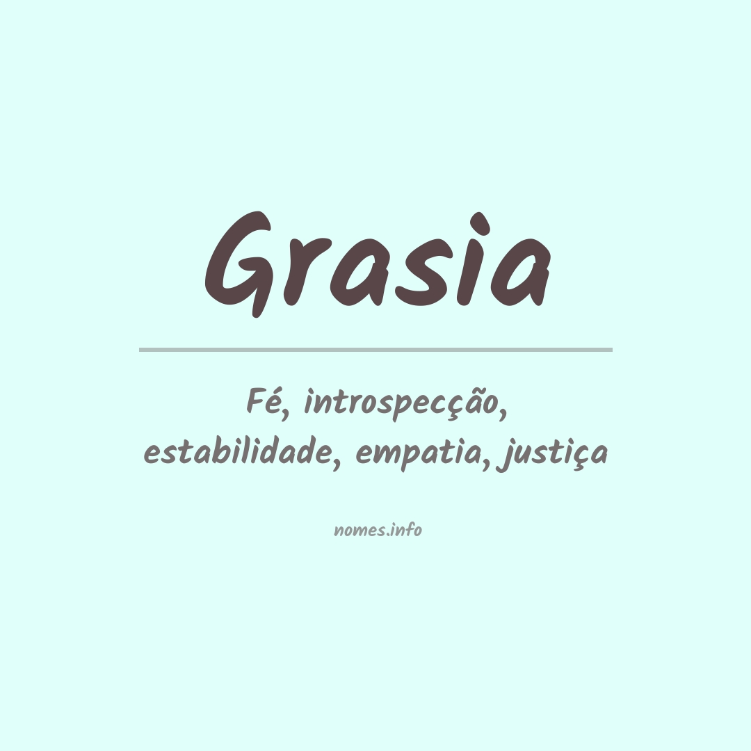 Significado do nome Grasia