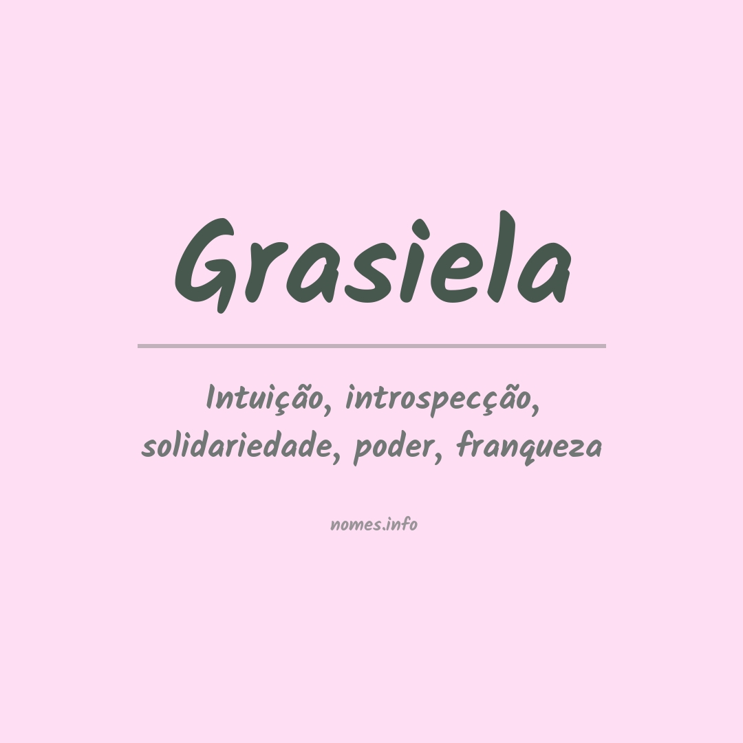 Significado do nome Grasiela