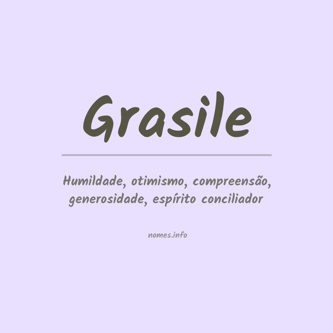 Significado do nome Grasile