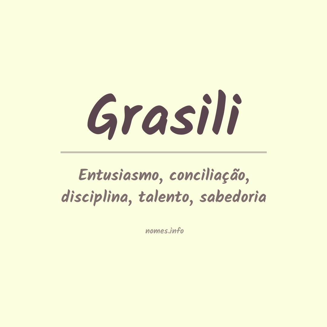 Significado do nome Grasili