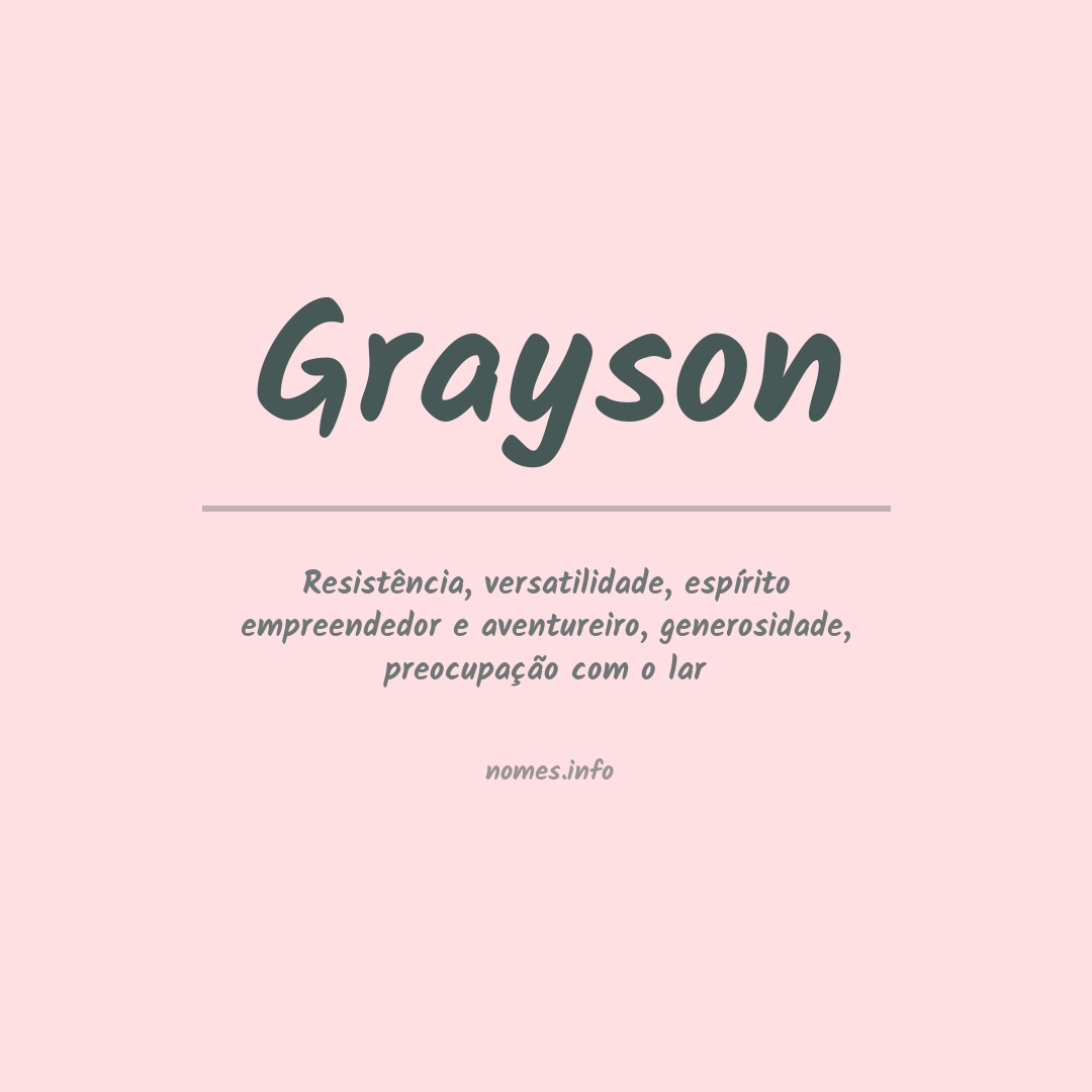 Significado do nome Grayson