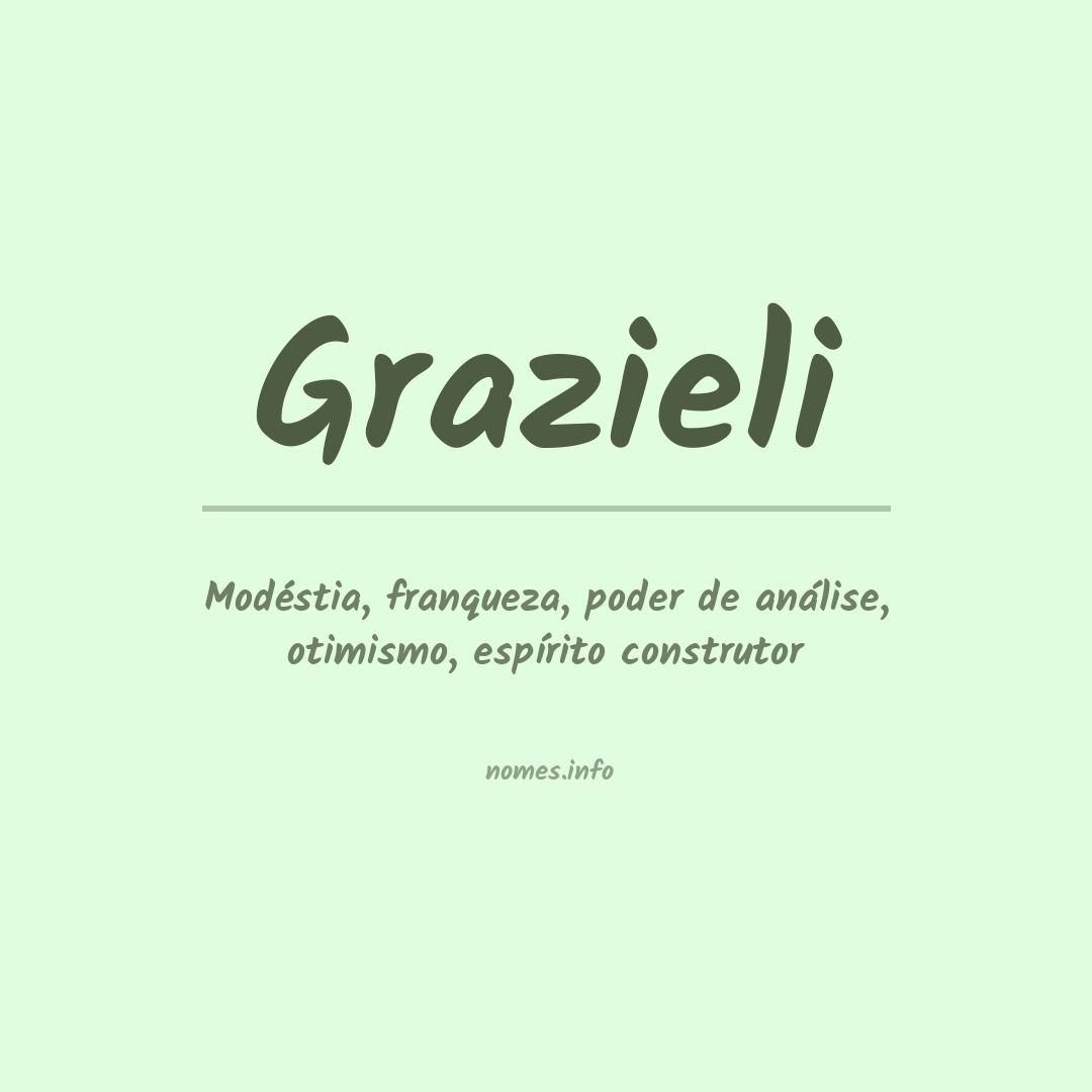 Significado do nome Grazieli