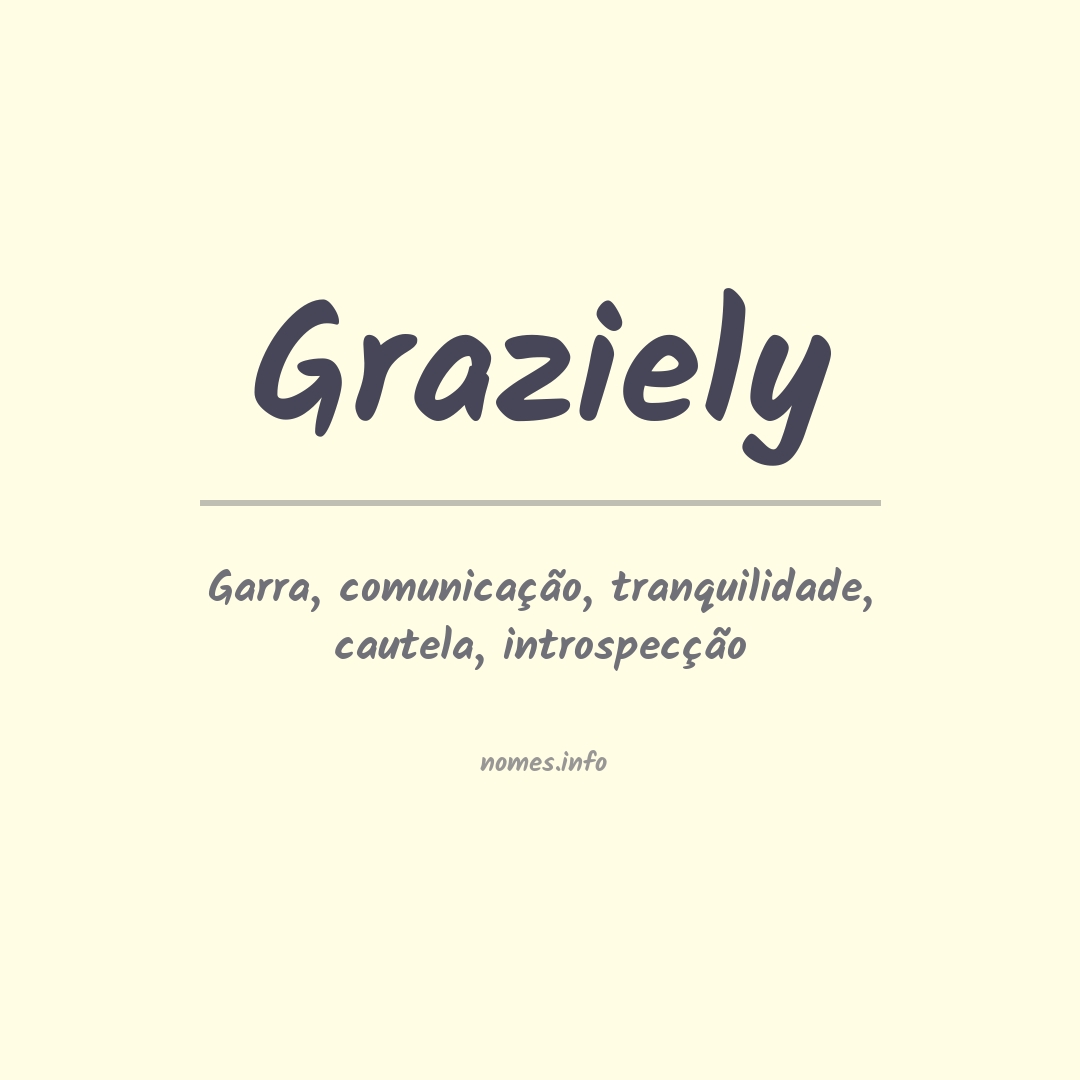 Significado do nome Graziely