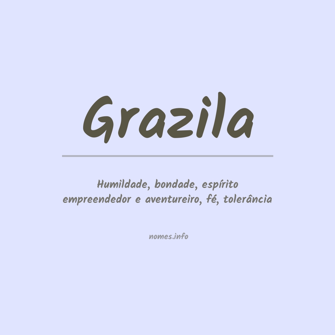 Significado do nome Grazila