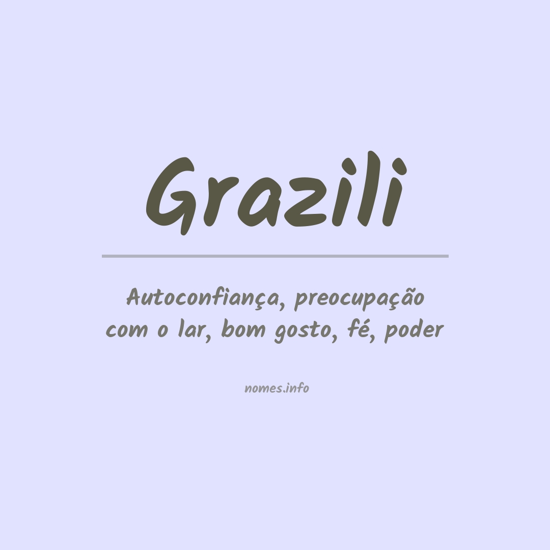 Significado do nome Grazili
