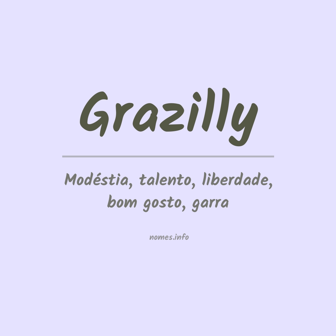 Significado do nome Grazilly