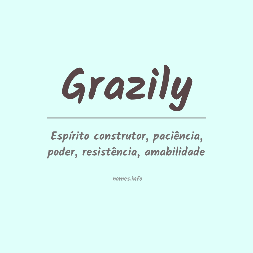 Significado do nome Grazily